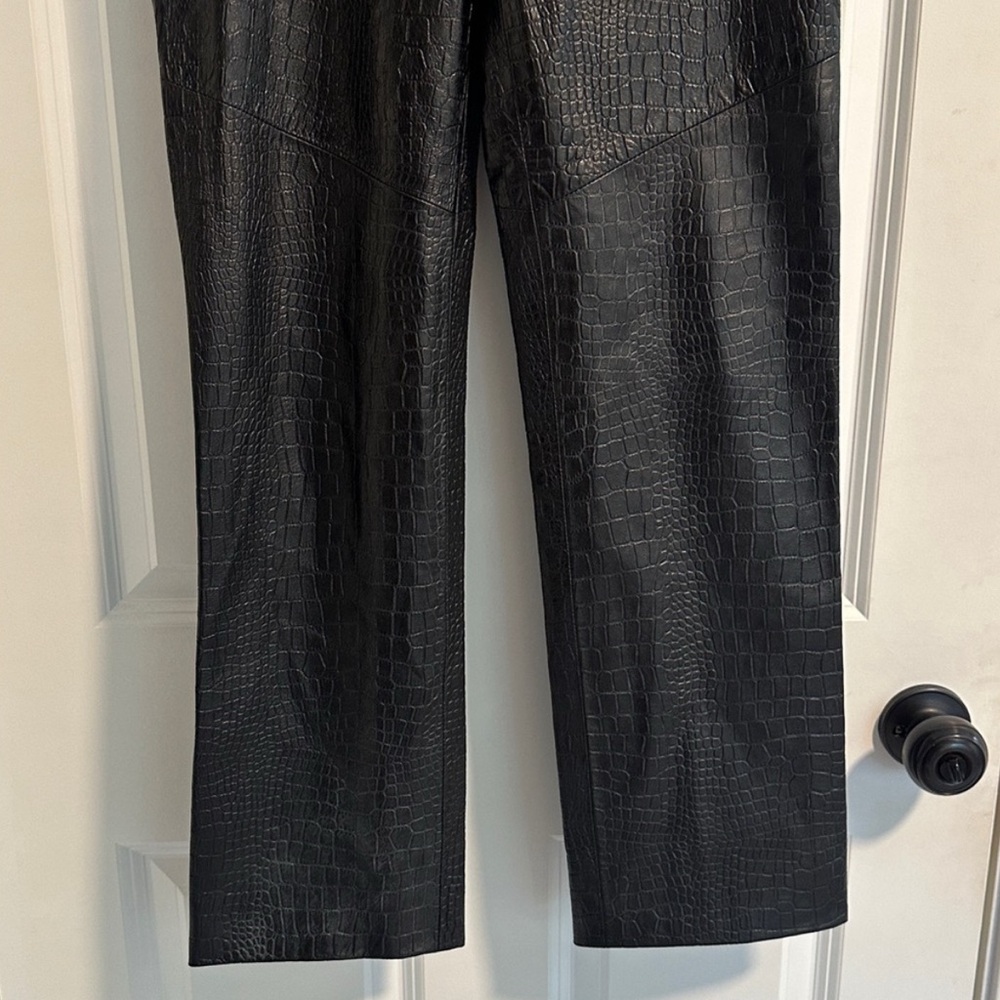 NWOT Victoire Paris Leather Snakeskin Pants size 10 - Picture 5 of 12